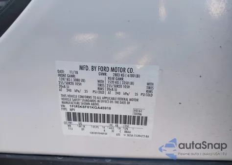 2019 Ford Explorer Limited from USA, damaged, VIN 1FM5K8F81KGA45918